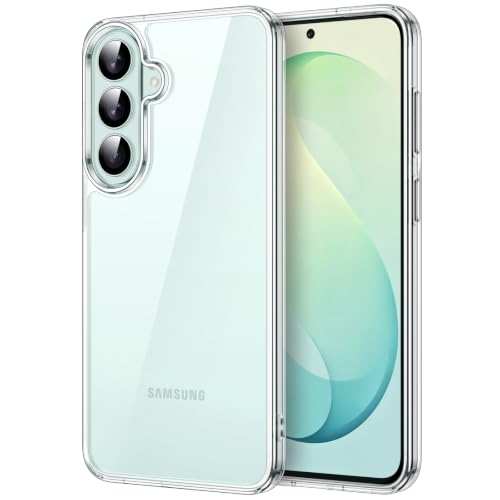 JETech Clear Back Bumper Case for Samsung Galaxy S26 FE, Clear