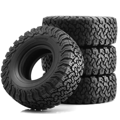 Pneus roue 120mm RC pour franchir les obstacles sans patiner : kit 4 pièces pour Trx4 1/10