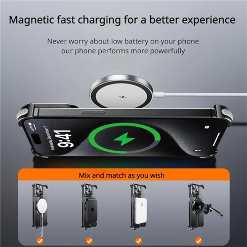 Coque iPhone 15 Pro MagSafe en aluminium titanium avec béquille intégrée