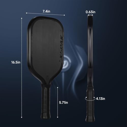 Image of XSPAK PRO Series Thermoformed T700SC Tournament Carbon Fiber Pickleball Paddle, USAPA Certified Honeycomb Core with Comfort Cushion Grip, Dominant Power & Larger Sweet Spot