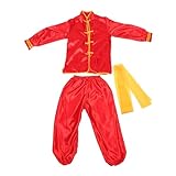 TOYANDONA 1 Juego uniforme de artes marciales para niños ropa tradicional china para niños ropa de tai chi trajes de kung-fu poliéster
