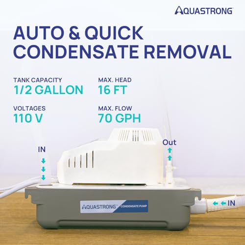 Aquastrong 115V 70 Gph Hvac Condensate Pump,Automatic Safety Switch,Ac Condensate Removal For Air Conditioner thumb #1