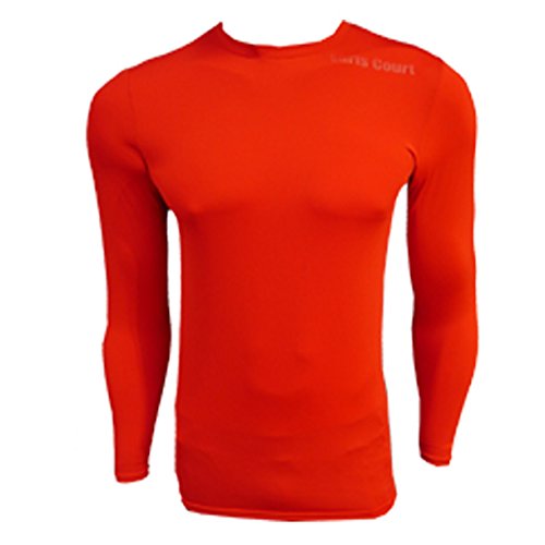 Earls Court(アールズコート) クルーネックロングインナーシャツ 長袖 丸首 【EC-03】 RED S