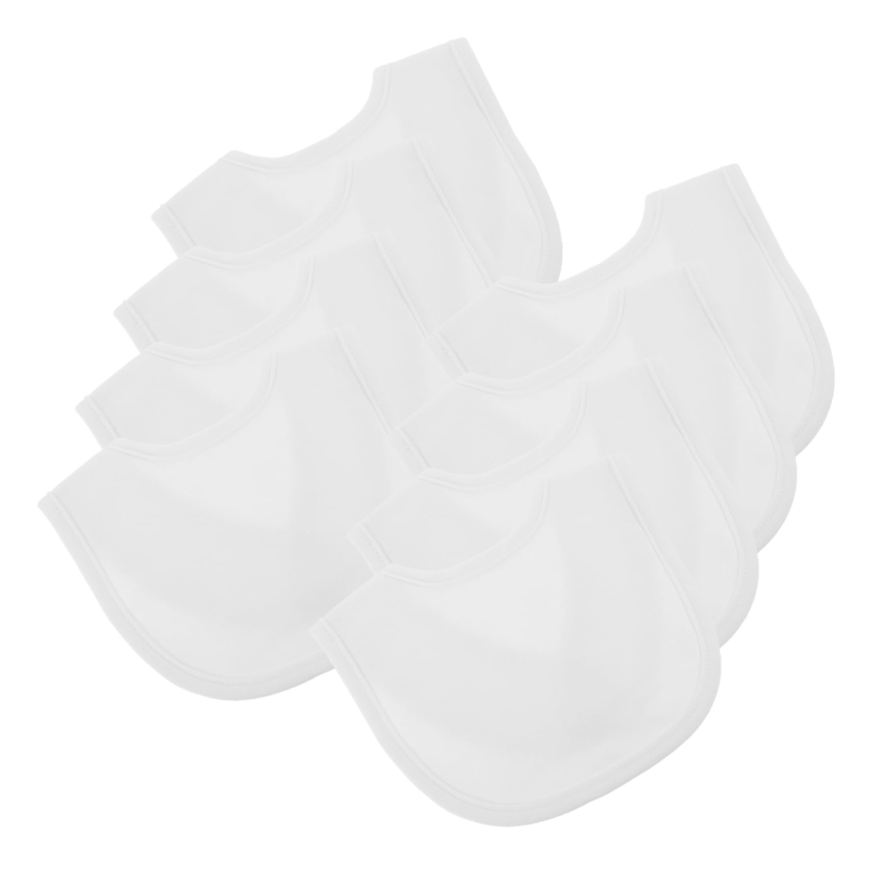 Babero Absorbente Dentición 8 Piezas Algodón Blanco