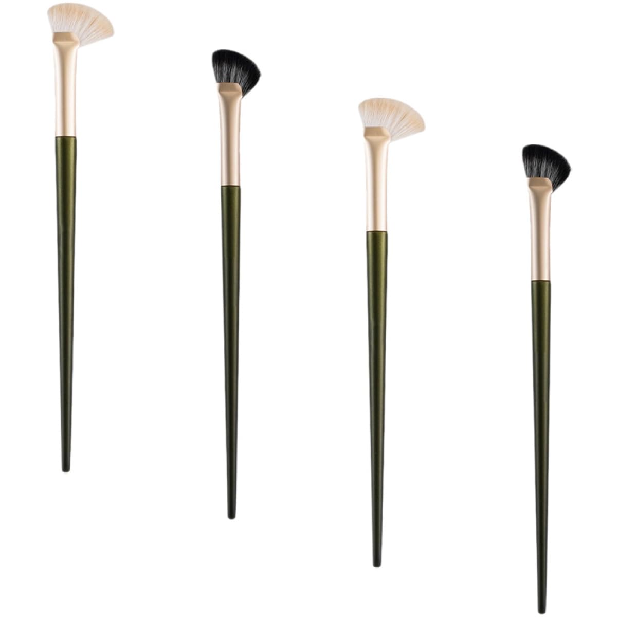 CLISPEED 4Pcs Angled Nose Contour Brush Dual Ended Highlighting Blending Cosmetic Brush for Precise Nose Contouring for Makeup Beginners and Professionals Versatile