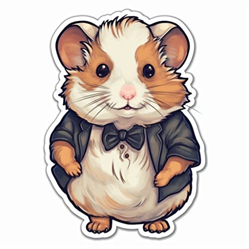 Image of Yoonek Graphics Hamster Vinyl Decal Sticker for Car, Laptop, Tumbler, More. #005447