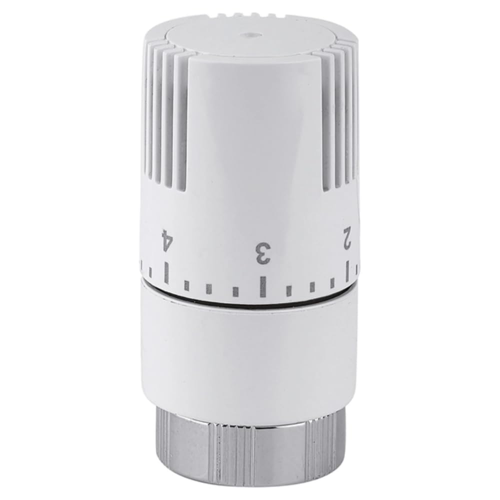 Schläfer 37040100 | Valvola Design Termostatica Bianca per Termosifoni, Testina di Comando per Radiatore Sensibile a liquido, Manopola con Regolazione intervallo Temperatura Attacco M30x1,5