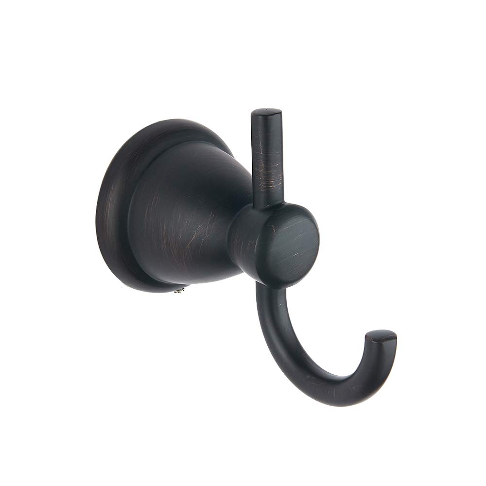 Bathroom Towel Hooks,2 Pack Wall Mount Single Coat Hook,Oil-Rubbed Bronze