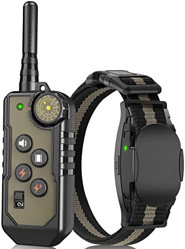 HUWEBO Dog Training Collar - Waterproof Shock Collars for Dog with Remote, 4 Training Modes, 2 Shock Modes, Beep, and Vibration, Rechargeable Electric Dog Shock Collar for Medium Large Dogs