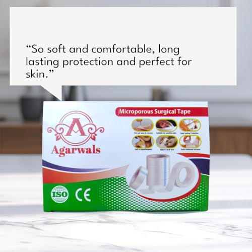 Image of Microporous Surgical Paper Tape 3 Inch x 5 Meters (Pack of 4) | Breathable Hypoallergenic Medical Tape for Wound Dressing & Bandage Fixing | Easy Tear, Strong Adhesion
