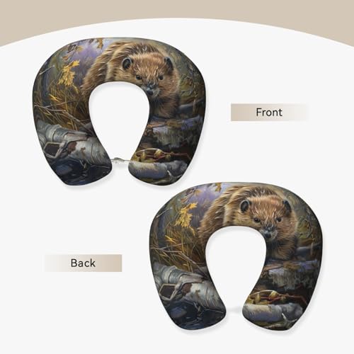 Almohada cuello memory foam tamaño único negra miniatura 3