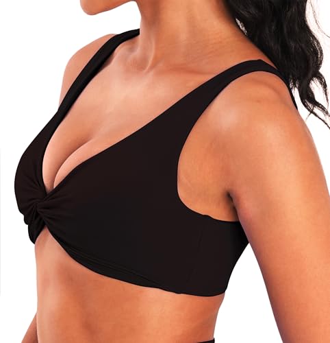 Sunzel Sunzfly Sports Bras for Women,V Neck Twist Front Padded Bra Scoop Back Tops for Yoga Workout Gym4