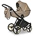 Krausman Kinderwagen 3 in 1 Prime Mirage Beige Gold Kombikinderwagen Babyschale Babywanne Sportwagen Design Made In Germany