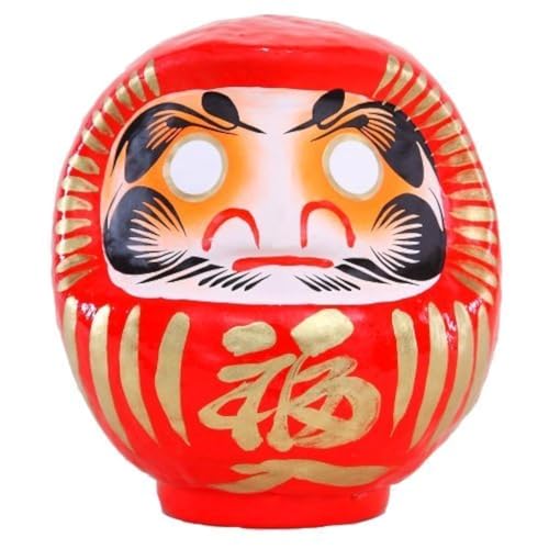 Muñeca Daruma japonesa artesanal roja tamaño 1 miniatura 1