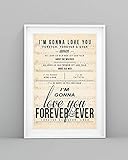 Mattata I'm Gonna Love You Forever and Ever, Amen Lyrics Poster Print (12' x 18')