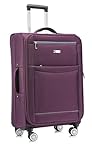 DK Luggage Starlite Lightweight WLS08 Medium 24" Suitcases 4 Wheel Spinner Purple