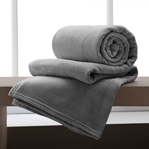 Manta Solteiro Microfibra Lisa Home Design Bege