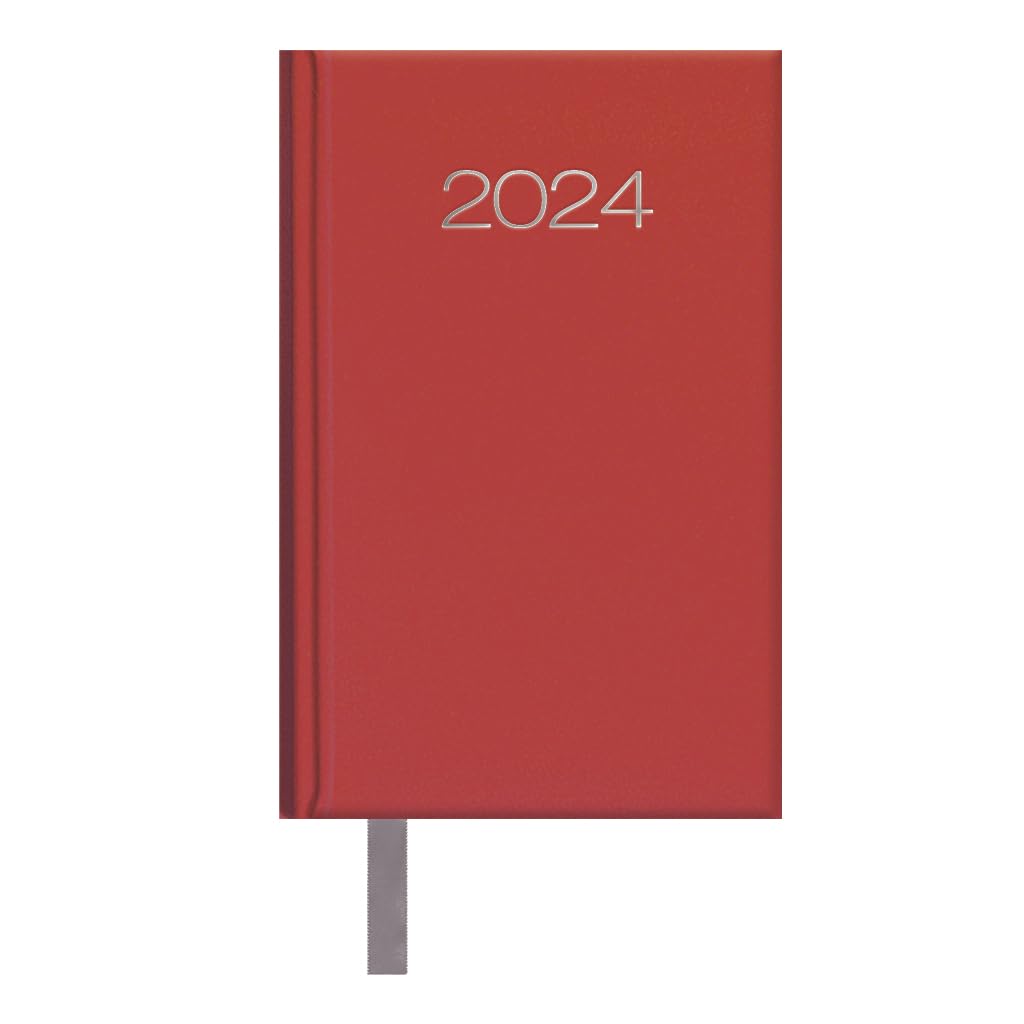 Dohe 12244, Week View Pocket Agenda 2018 with Lisbon Design, 8.5 x 13 cm, Bordeaux, burgundy
