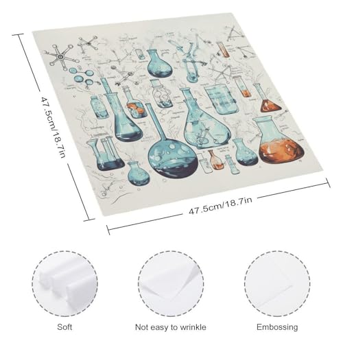 Servilletas de tela con estampado floral química 6 unidades miniatura 2