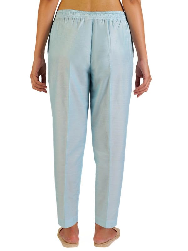 Image of Trouser Pants for Women,Stylish Trousers for Woman for Kurti Relaxed & Regular Straight fit Palazzo,Ethnic Bottom Formal Pants for Women Office wear Casual & Daily Use