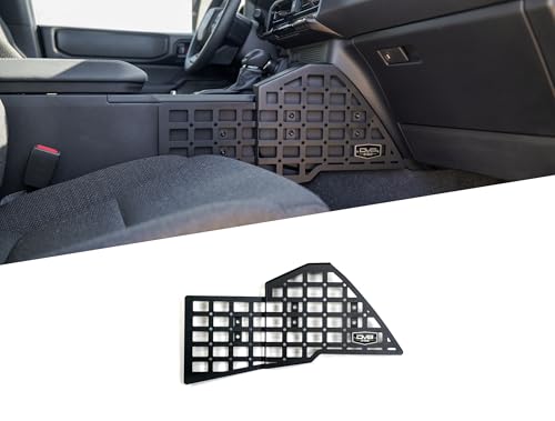 DV8 Offroad Center Console Molle Panels for 2024 Toyota Land Cruiser | Molle Panel Design | Multiple Mounting Solutions | M5 Pem Nuts for Digital Device Mounts | Black Powder Coated Finish | Steel