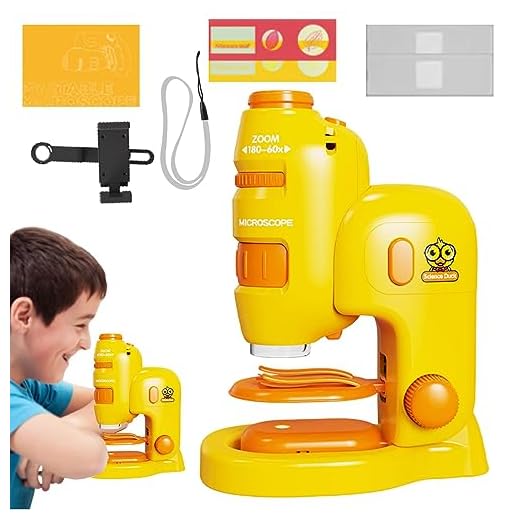 Microscópio para Crianças - Brinquedo de microscópio fofo dobrável,Aparelho de experimento científico para aprender caracóis, minhocas, borboletas, folhas, grama, flores