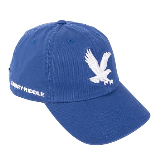 Gorra bordada universitaria ajustable color azul miniatura 1