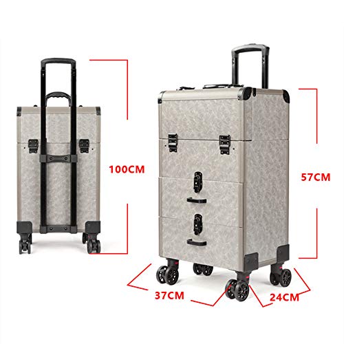 Multifunktion Salonwagen Verriegeln Make-up Zug Kosmetikkoffer Künstler Rollwagen Kosmetik Gepäck Reise Schönheit Lager… – Bild 4