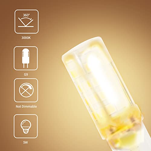 ZEIYEI G9 LED Bulbs, Warm White 3000K, 5W (40-50W Halogen Equivalent), 450LM, Non-Dimmable Flicker-Free - Image 4