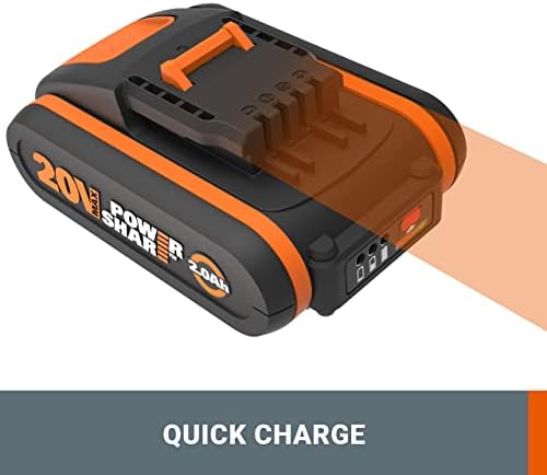 WORX Wa3551.1 Akumulator 20 V, Akumulator do Ponownego Ładowania do Wszystkich Urządzeń WORX