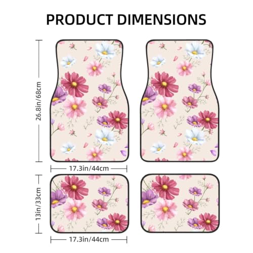 Alfombrillas de coche que transforman tu vehículo con arte floral 2