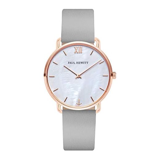 Paul Hewitt Damer analog kvarts klocka med läder armband PH-M-R-P-31S