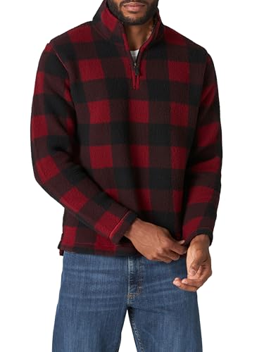 Wrangler Authentics Men's Wooly Fleece Quarter Zip Pullover