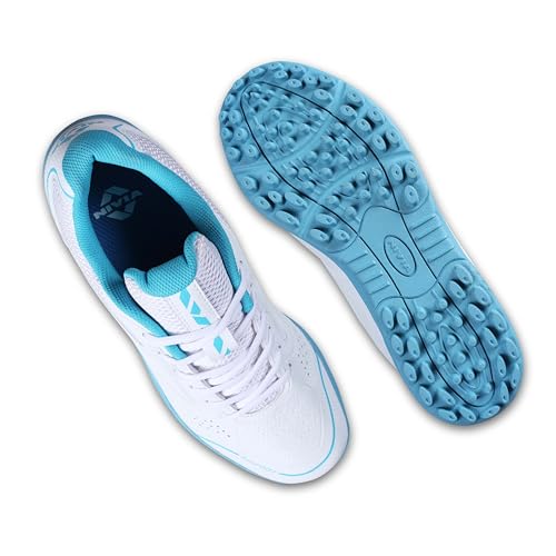 NIVIA Crick-200 Cricket Shoes for Men | Flexible Mesh & TPU Construction| Cushioned Die Cut NR EVA Insole| Durable Rubber Sole| Designed to Elevate Your Performance on the Playground| Cricket Sport Shoes