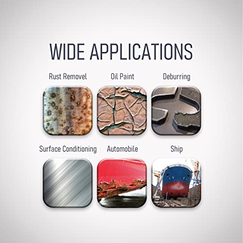 Renotec 2 Inch Quick Change Sanding Discs, 51 Pcs, R-Type 1/4 Inch Holder, On Metal Grinding And Paint Removal, For Air Die Grinder (Coarse) #TOP4