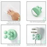 Silicone Toothbrush Holders Multi-Function Hook Razor holder Waterproof Self Adhesive Wall Mounted Single Hook for Wall or Glass for Hanging Bathroom Kitchen Living Room Office (Color 4pcs) - Image 5
