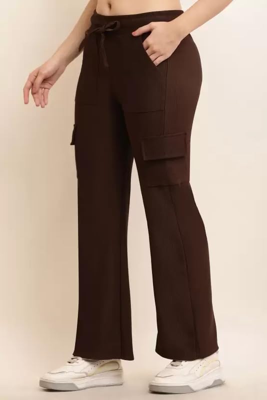 Image of Women Solid Loose Fit Knitted Cargo - Parent (BZCR9)