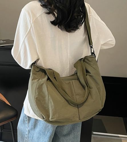 Large Nylon Hobo Bag Women Crescent Shoulder Bag Vintage Tote Bag Casual Shopper Handbags Satchel Travel Work 20253