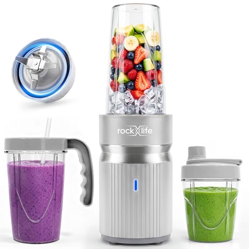 Rockxlife Personal Blender 1000W for Smoothies & Shakes