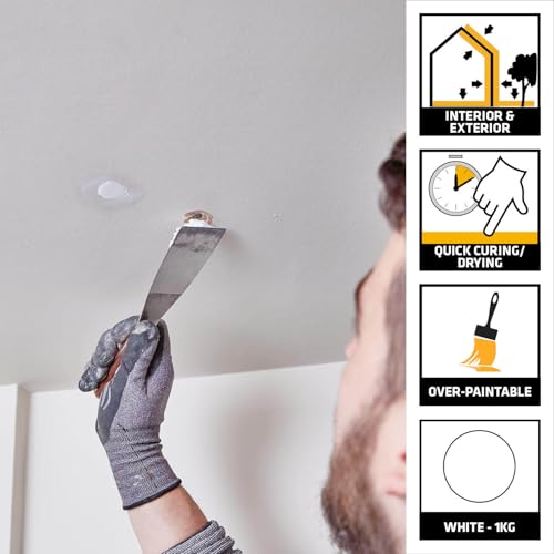 Everbuild All Purpose Ready Mixed Filler – Interior And Exterior Use – White – 1Kg