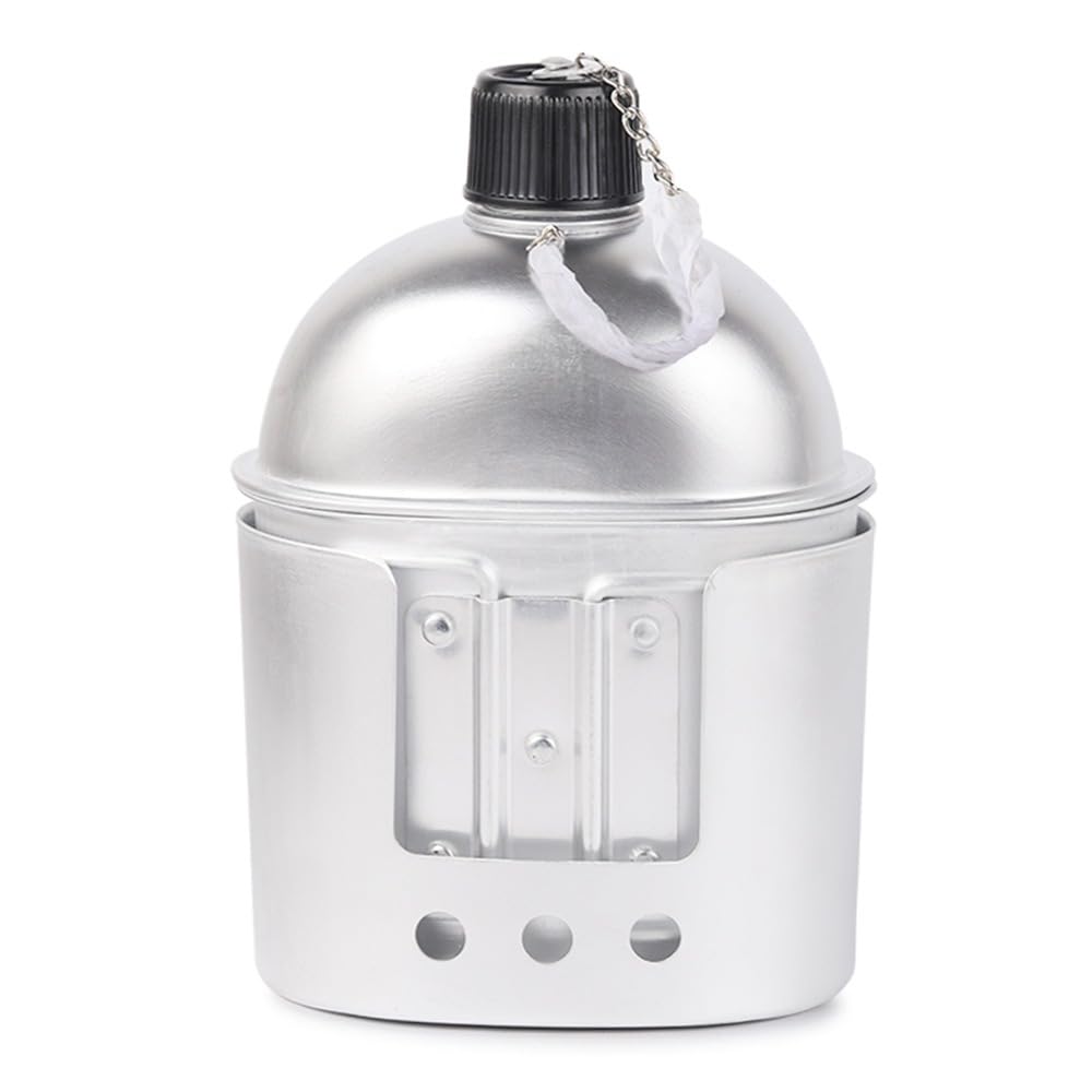 Aluminiowy zestaw stołówek 900 ml / 30.43oz, zestaw do bałaganu na zewnątrz z kuchenką na kubek i torbą do przenoszenia, na kemping, wędrówki, wędrówki z plecakiem, survival