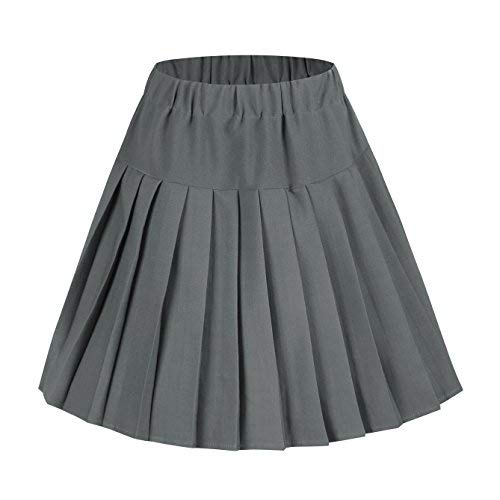 Urban GoCo Mujeres Falda Tenis Plisada Cintura Elástica Uniforme Escolar Mini Faldas