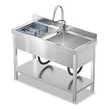 PurezmMoto Double Bowl Stainless Steel Utility Sink