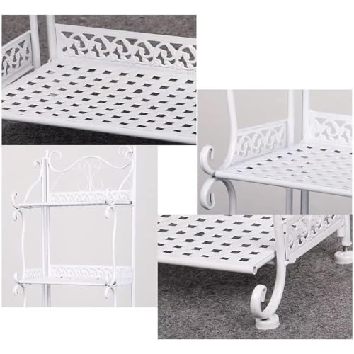 Scaffale pieghevole in metallo, senza montaggio di attrezzi, scaffale stretto portatile, resistente alla ruggine, con piedini antiscivolo per uno spazio compatto