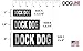 Dogline Dock Dog Vest Patches – Removable Dock Dog Patch 2-Pack with Reflective Printed Letters for Support Therapy Dog Vest Harness Collar or Leash Size A (1