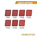 POWERTEC 10 PCS 60 Grit 12 Inch PSA Sanding Discs, Self Stick Adhesive Sandpaper, 12