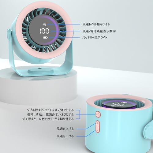 Bettdow 【2025新設計-高速扇風機】卓上扇風機 GFS008 の商品画像 4