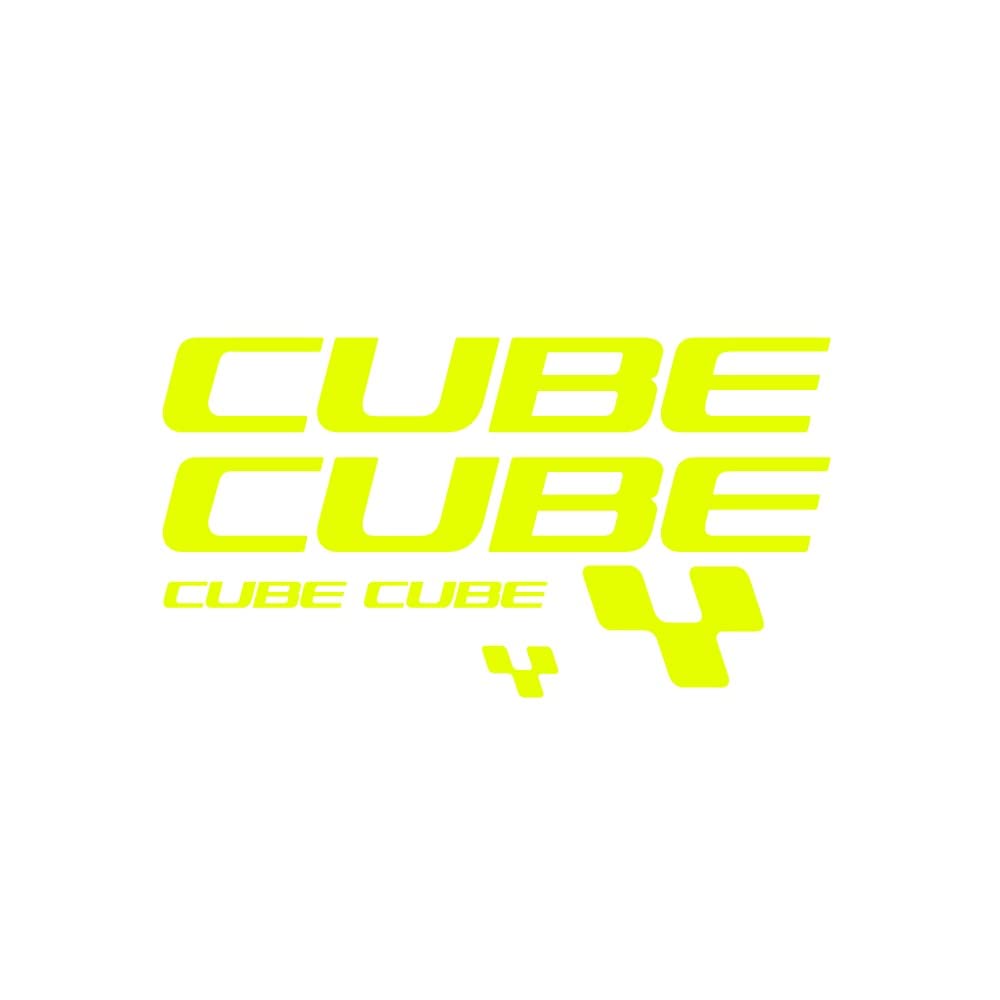 Aufkleber für Fahrradrahmen Cube 6 Logos - Star Sam