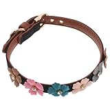 BESPORTBLE Collar Floral para Perros Ajustable 1.3x42 Cm Negro Lazo Decorativo, Collar para Cachorros Cómodo y Ligero, Correa de Flores para Paseos y Celebraciones, Accesorios para Mascotas