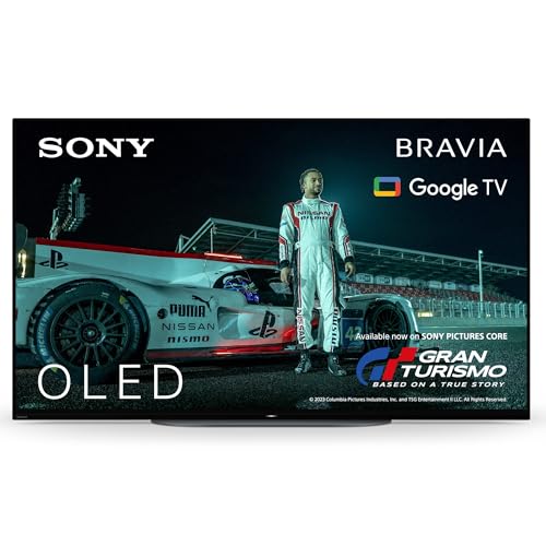 Sony XR-48A90K/P BRAVIA XR 48 Zoll Fernseher (OLED , 4K Ultra HD, High Dynamic Range (HDR), Smart TV (Google), 2022 Modell), Titanschwarz